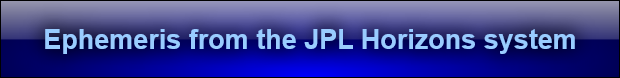 Ephemeris from the JPL Horizons system